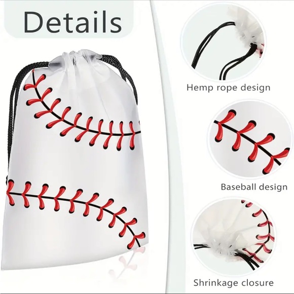 NEW 7 Baseball party favor bags - Picture 4 of 4